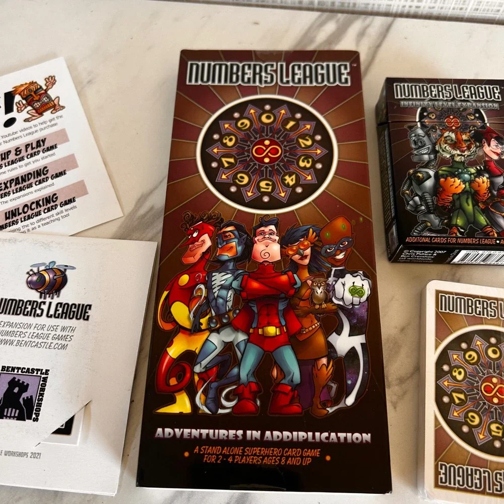 Numbers‎ League Adventures in Addiplication Card Game Math Superhero Ages 8+